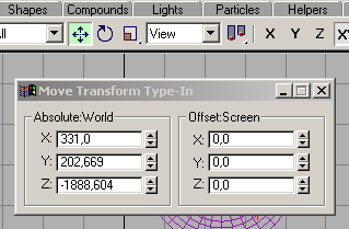 Move Transform Type-in