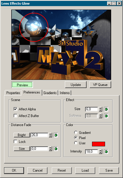 Lens Effects Glow Preview